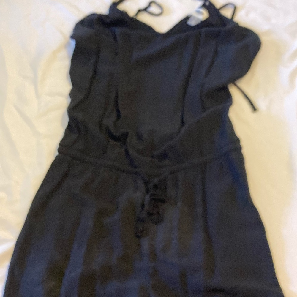 black spaghetti strap romper